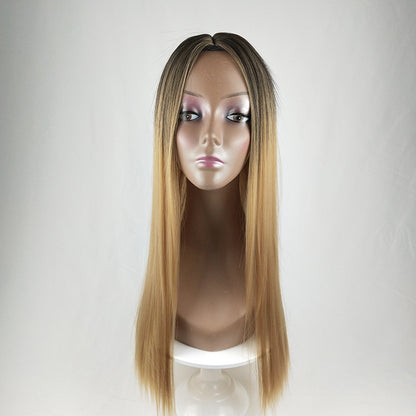 Long straight hair fashion gradient fake hair - iztia