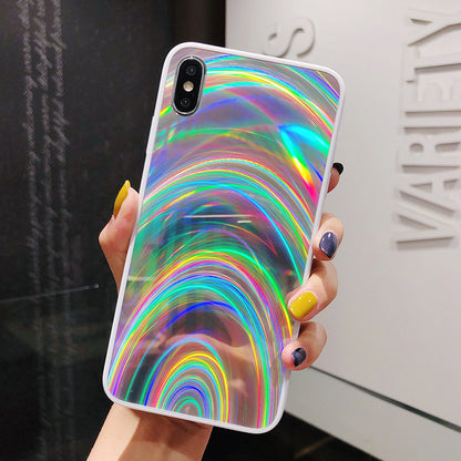 Rainbow Mirror Soft Case Phone Case - iztia