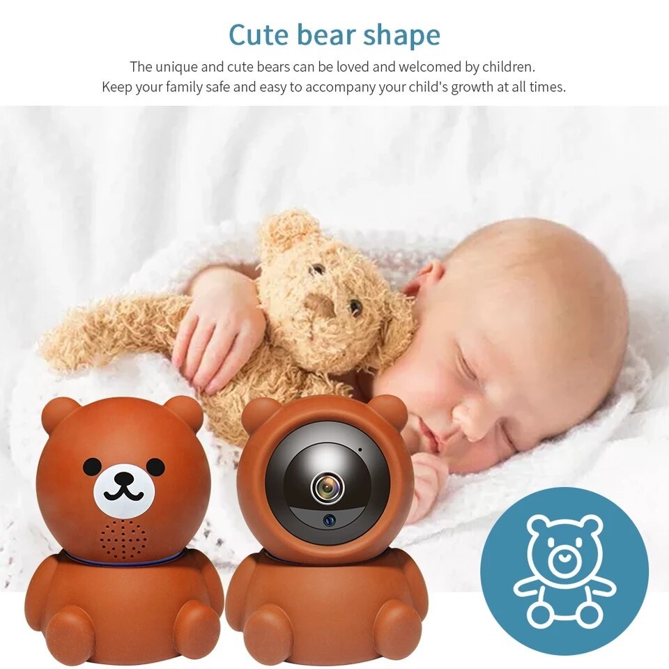 Bear Camera1080P Wifi IP Camera Auto Tracking IR Night Vision Home Security Camera - iztia