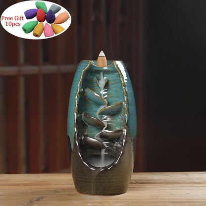 Multi-layers Ceramic Back flow Incense Burner - iztia