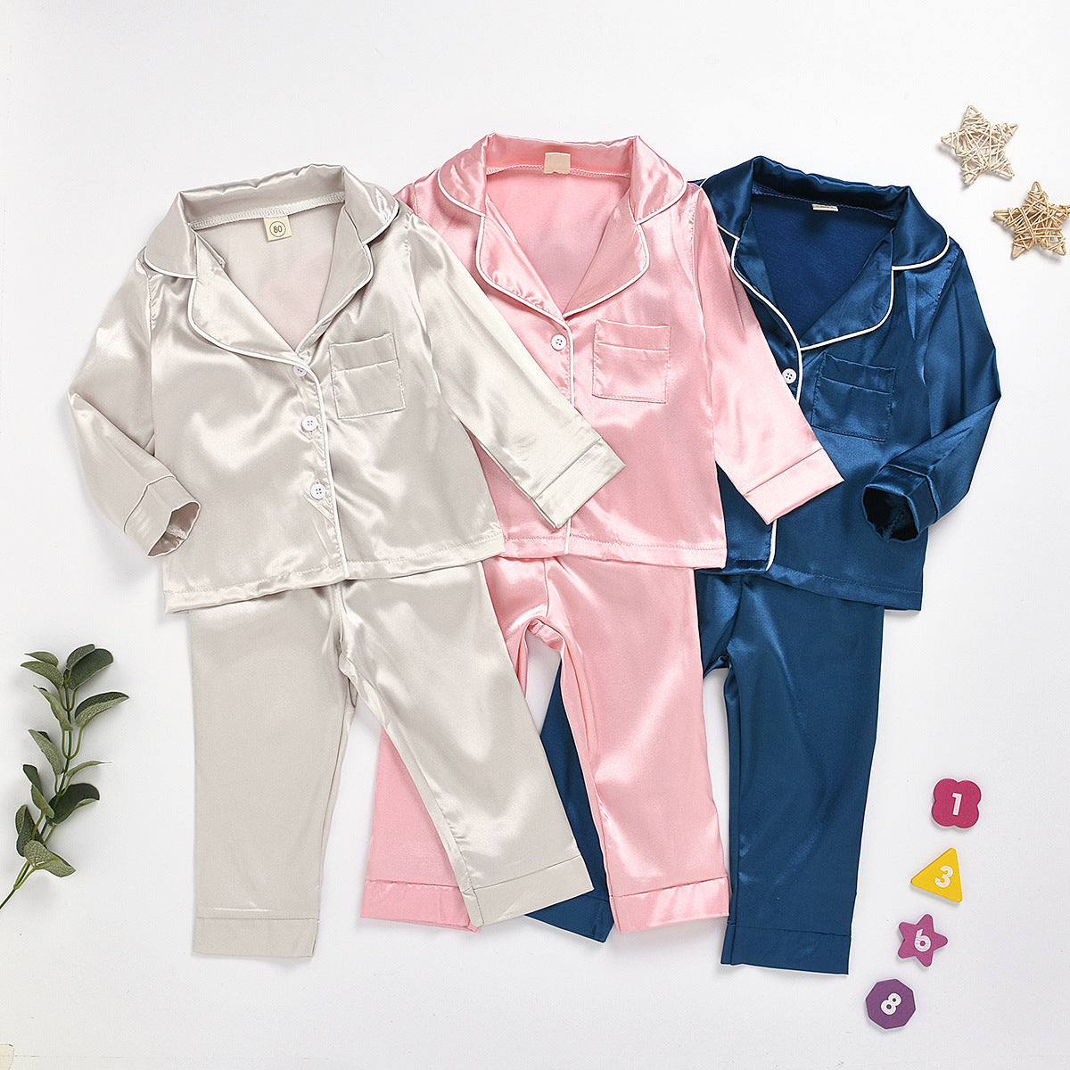 Pure Color Children's Bathrobe Casual Fashion Suit - iztia