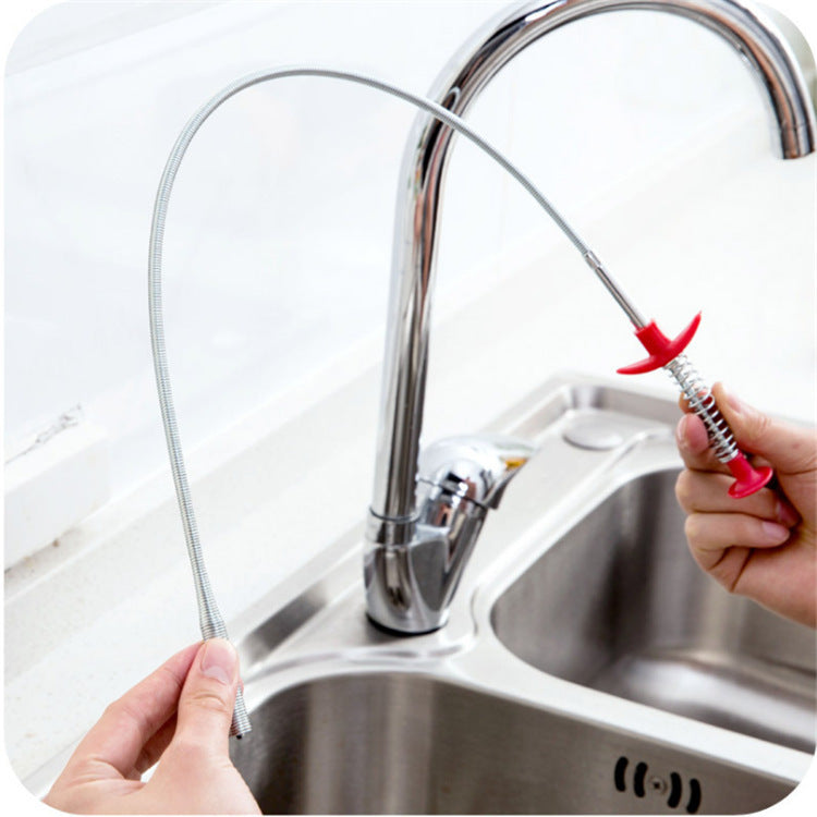 60CM Sewer Dredger Spring Pipe Dredging Tool Household Hair Cleaner Drain Clog Remover Cleaning Tools Household For Kitchen Sink Kitchen Gadgets - iztia