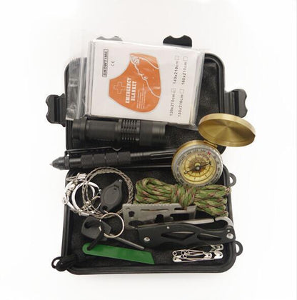 Multifunctional wild survival first aid kit SOS equipment adventure survival kit - iztia