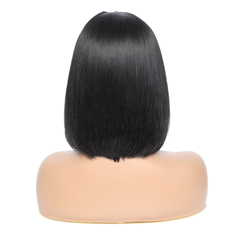 Headband Wig Human Hair Straight Bob Wigs - iztia