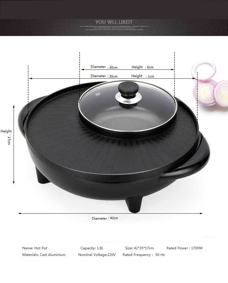 Multifunctional Pot Electric Grill - iztia