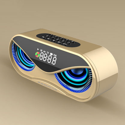 Colorful lights, dual speakers, digital buttons, song, Bluetooth speaker - iztia