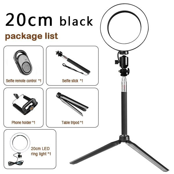 Compatible with Apple, Tripod Fill Light Live Bracket Beauty Light Set Ring Light - iztia