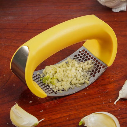 Stainless Steel Garlic Masher Garlic Press Household Manual Curve Fruit Vegetable Tools Kitchen Gadgets - iztia