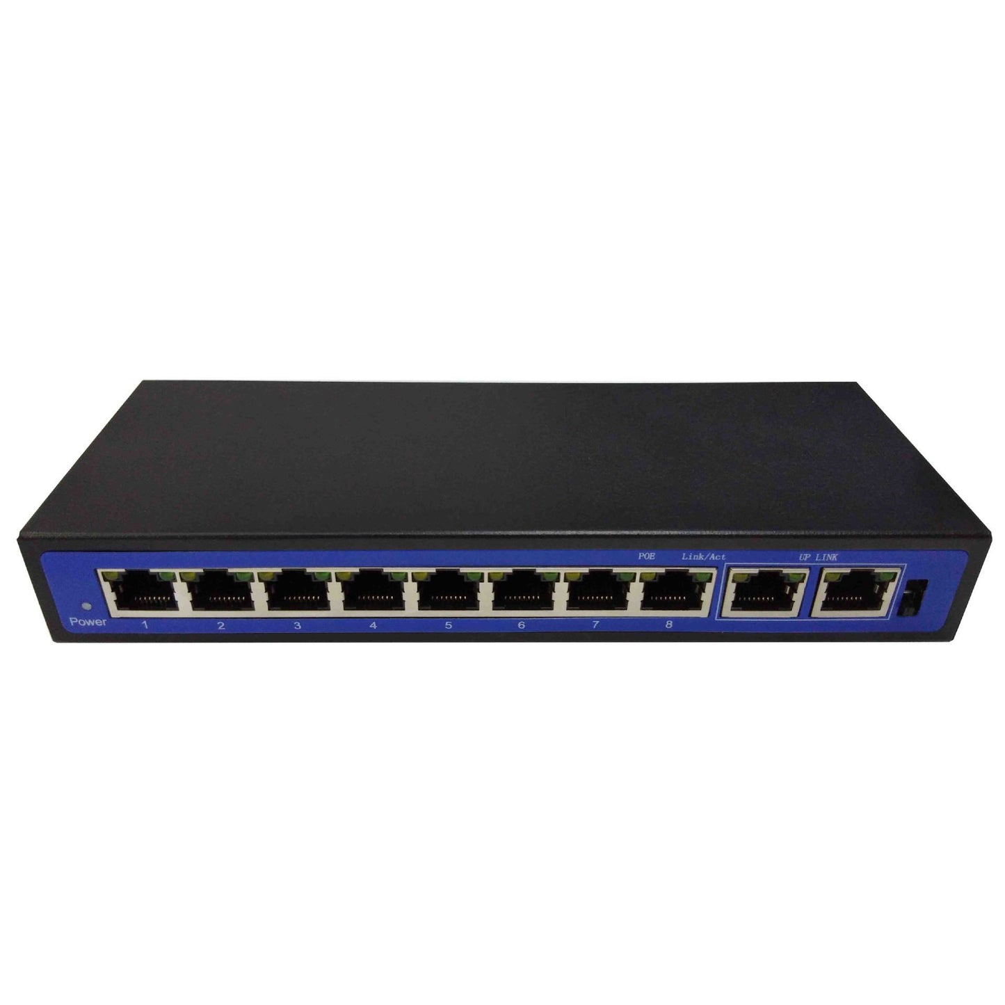 ZWD-8+2BZDW 10 Port 100M POE Switch w/ Wireless AP - 48V Ext. Power - 2.0Gbps Bandwidth - LED Indicators - iztia