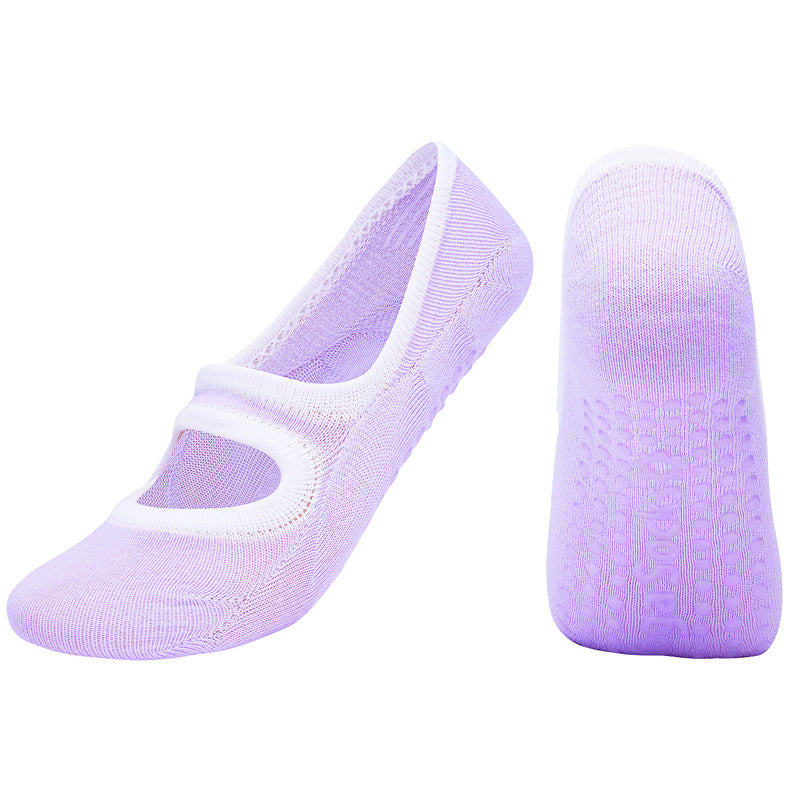 Open-back non-slip gym indoor floor socks - iztia