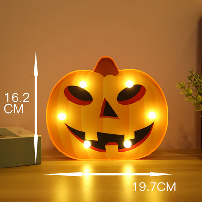 Halloween Lights Decoration LED Light Pumpkin Spider Bat Skull Outdoor Decorative Modeling Room Lights Decor Helloween Party - iztia