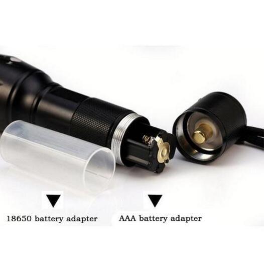 led Zoom Flashlight Torch Tactical 5000 Lumens Led High Power Flashlights AAA or 18650 battery kit - iztia