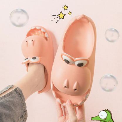 Kids Dinosaur Slippers Wholesale Summer Cartoon Parent Child Outdoor Home EVA Sandals Women Men Kids Cute Slippers Baby Shoes - iztia