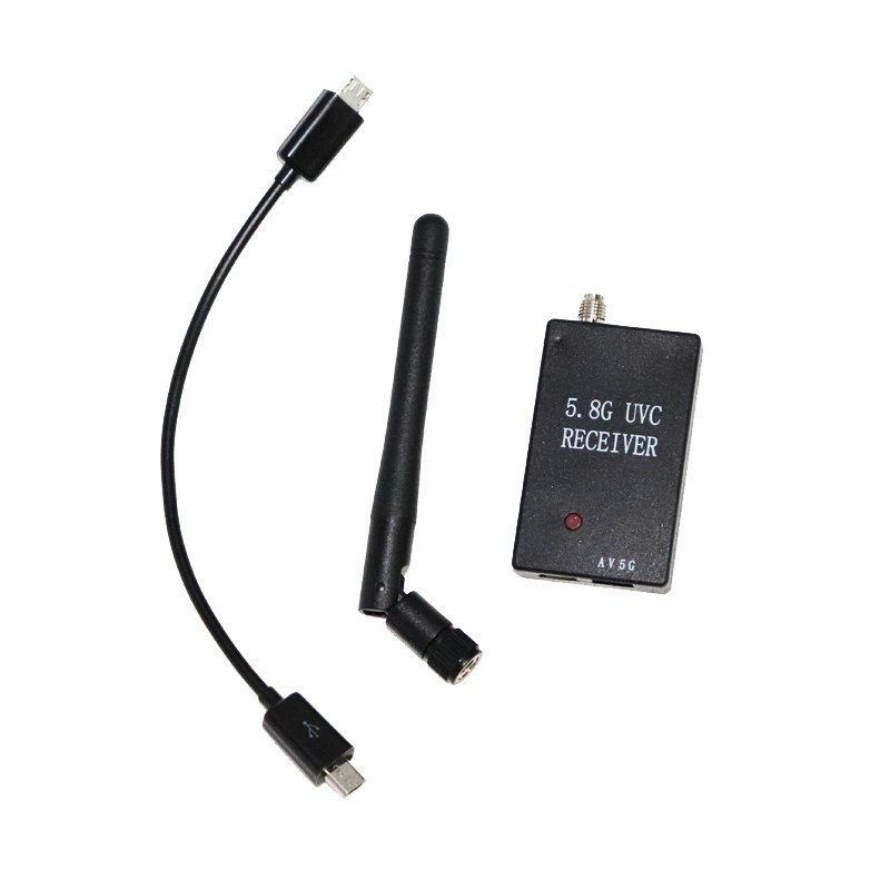 FPV Mini 5.8G OTG 150CH Mini Receiver UVC Video Downlink Auto-Searching VR Glasses Android Phone Receiver For FPV Racing Drone - iztia