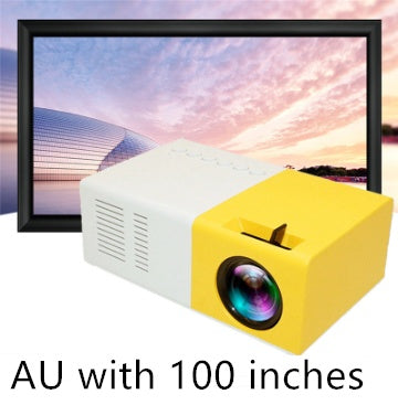 Portable Projector 3D Hd Led Home Theater Cinema HDMI-compatible Usb Audio Projector Yg300 Mini Projector - iztia