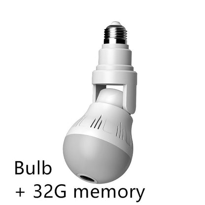 Bulb lamp wifi ip camera 1080p wireless Panoramic 360 fish eye 2mp smart home security lighting cctv surveillance ip cameras - iztia