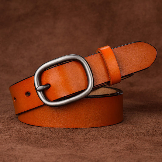 Simple And Versatile Women's New Genuine Leather Belt - iztia