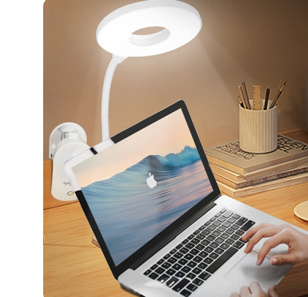 LED eye protection USB charging desk lamp student learning bedroom bedside clip lamp table lamp - iztia