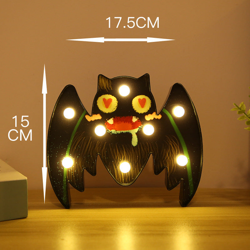 Halloween Lights Decoration LED Light Pumpkin Spider Bat Skull Outdoor Decorative Modeling Room Lights Decor Helloween Party - iztia