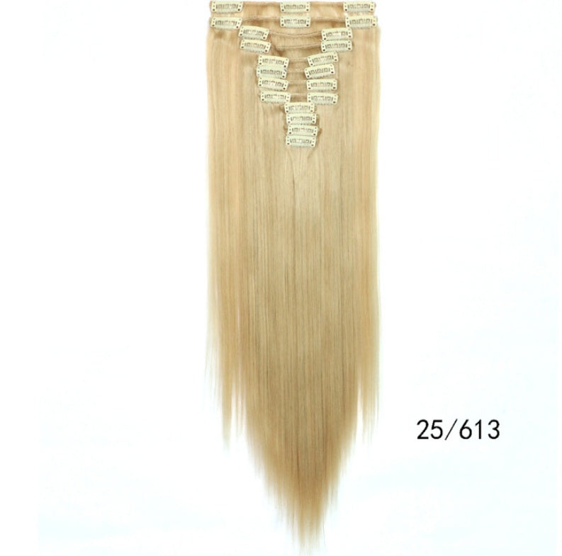 Straight hair wig piece clip hairless hair extension piece - iztia