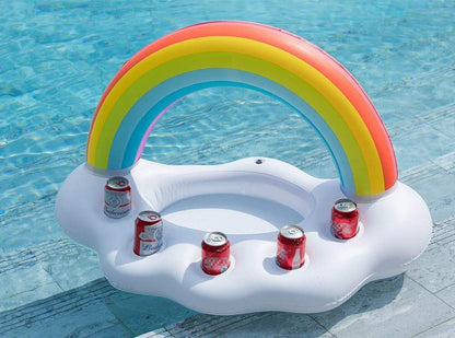 Rainbow Inflatable Pool Float Cooler - iztia