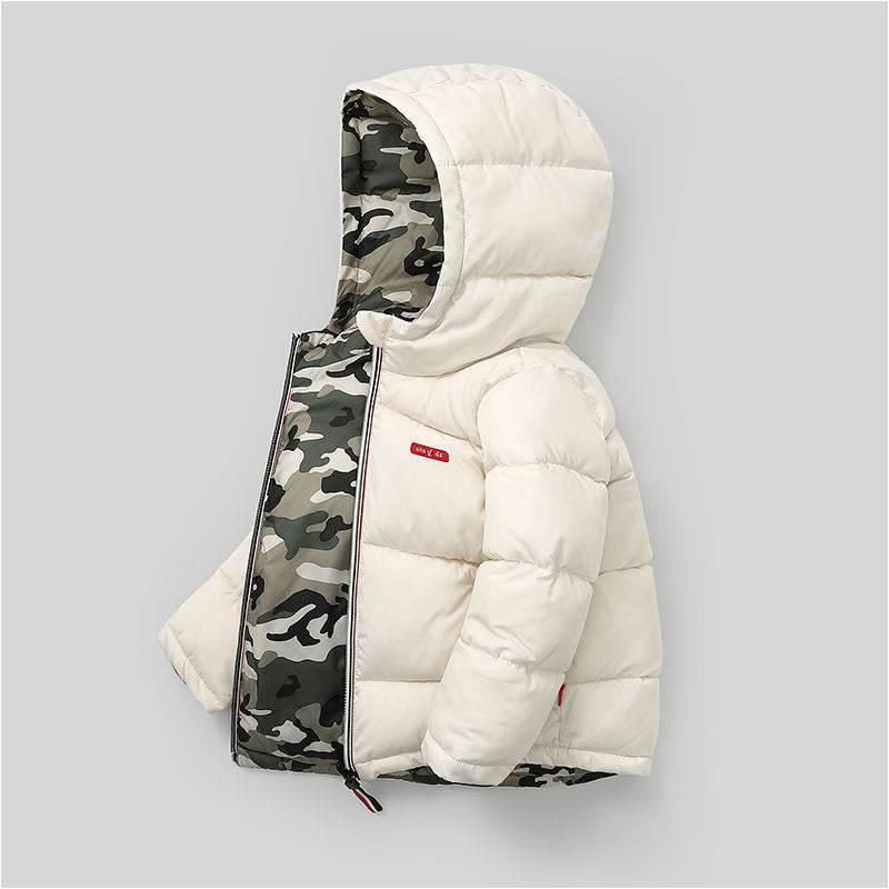 Middle And Small Children Wear Double-sided Padded Winter Jackets - iztia