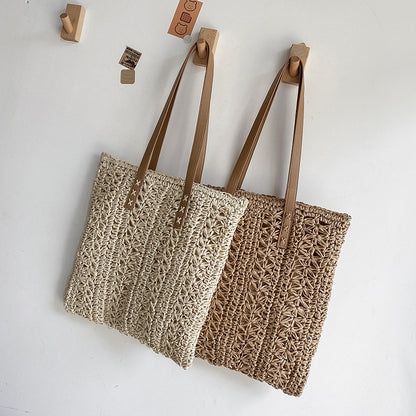 Summer Beach Straw Woven Large-capacity Crossbody Bag - iztia