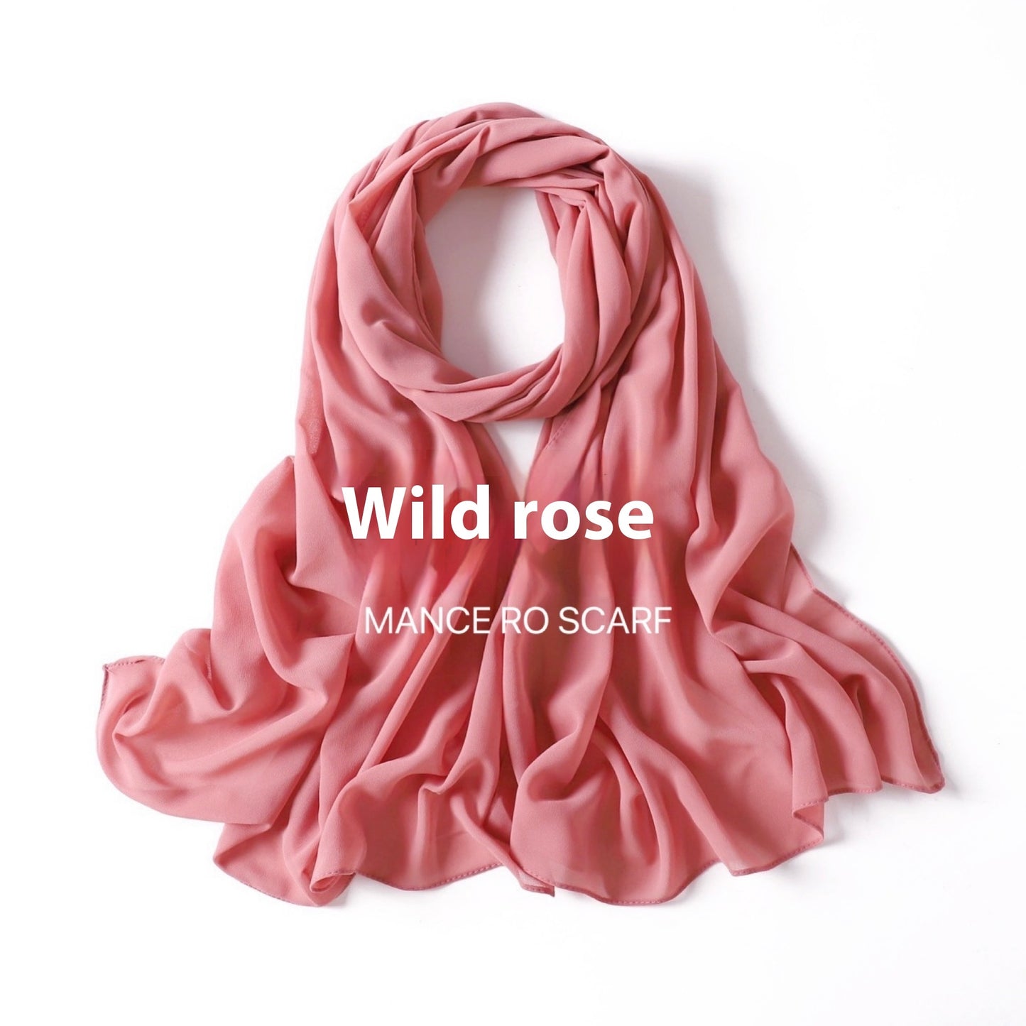 Pure Color Pearl Chiffon Scarf Headcloth Veil Chiffon Scarf - iztia