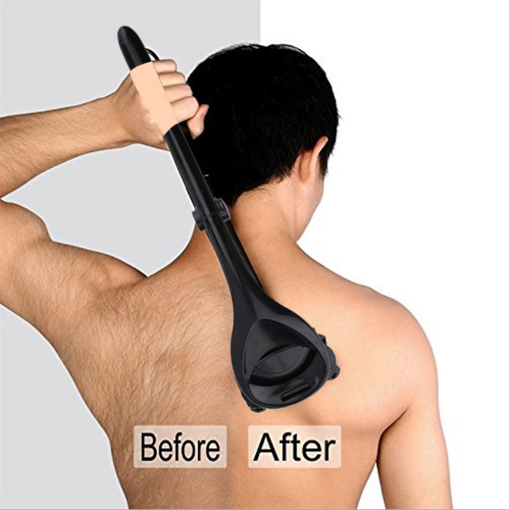 Men Back Shaver 2.0 Back Hair Shaver Two Head Blade Foldable Trimmer Body Leg Razor Long Handle Removal Razors - iztia