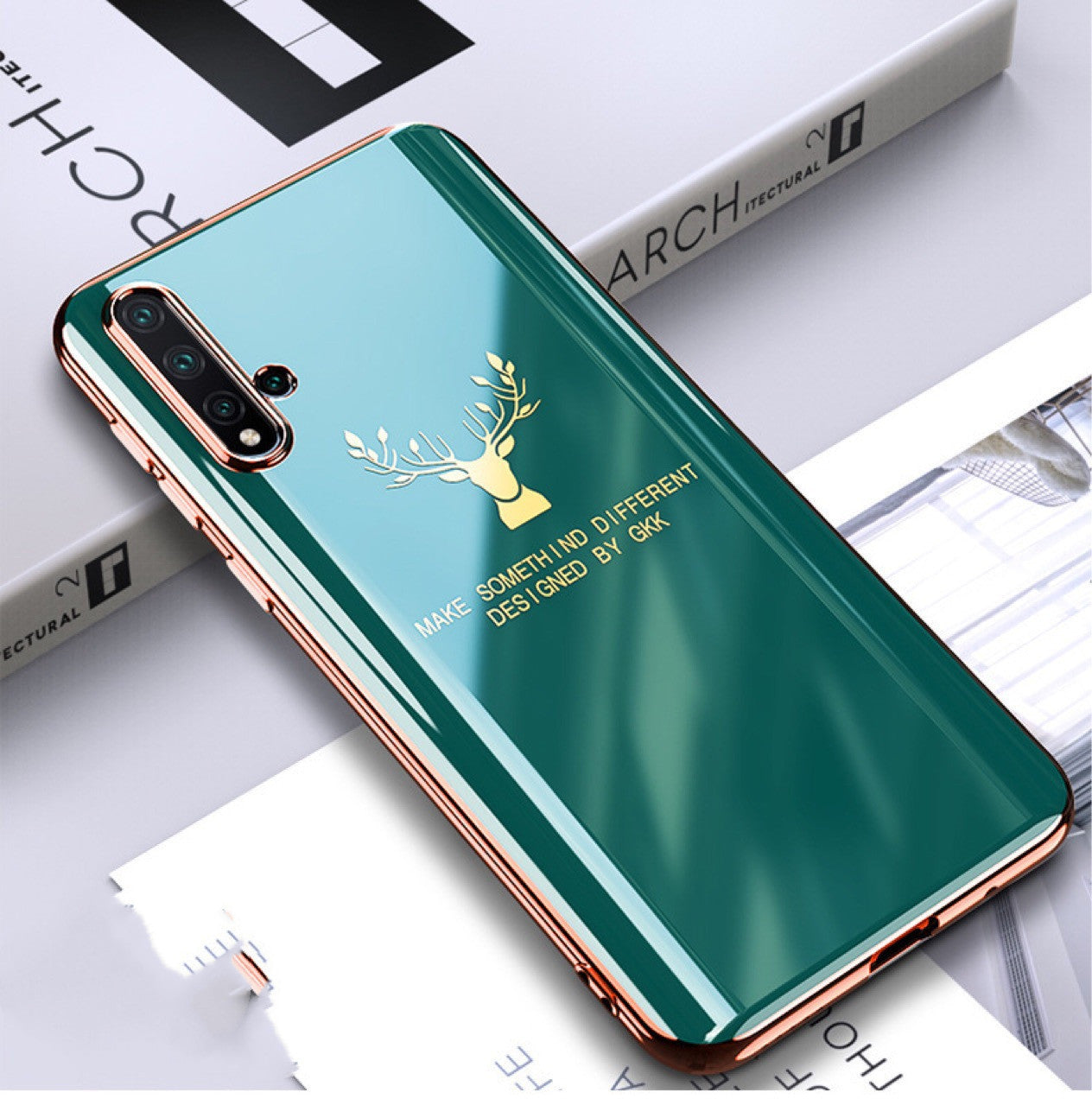 Electroplating soft glue elk mobile phone case - iztia