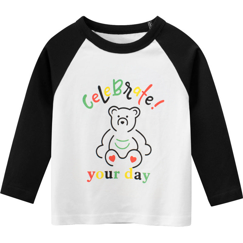 Spring Girls' T-Shirt Long Sleeve T-Shirt Baby Clothes - iztia