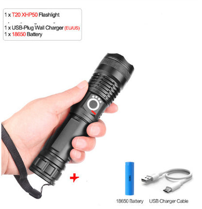 USB Charging Zoom P50 Flashlight - iztia