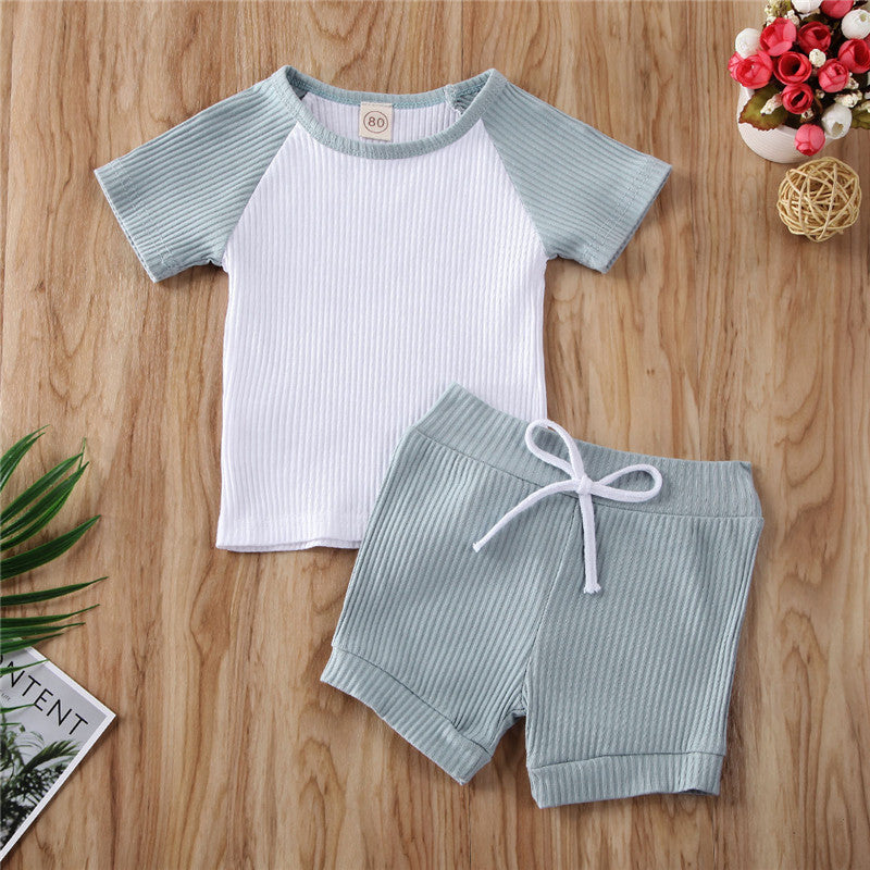 Shirt Shorts 2pcs For Baby Clothes Boy Kids Boys Clothing - iztia