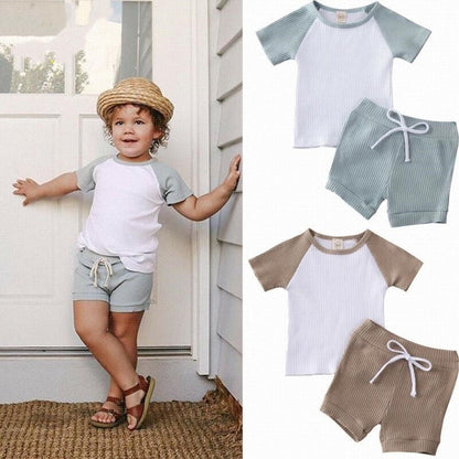 Shirt Shorts 2pcs For Baby Clothes Boy Kids Boys Clothing - iztia