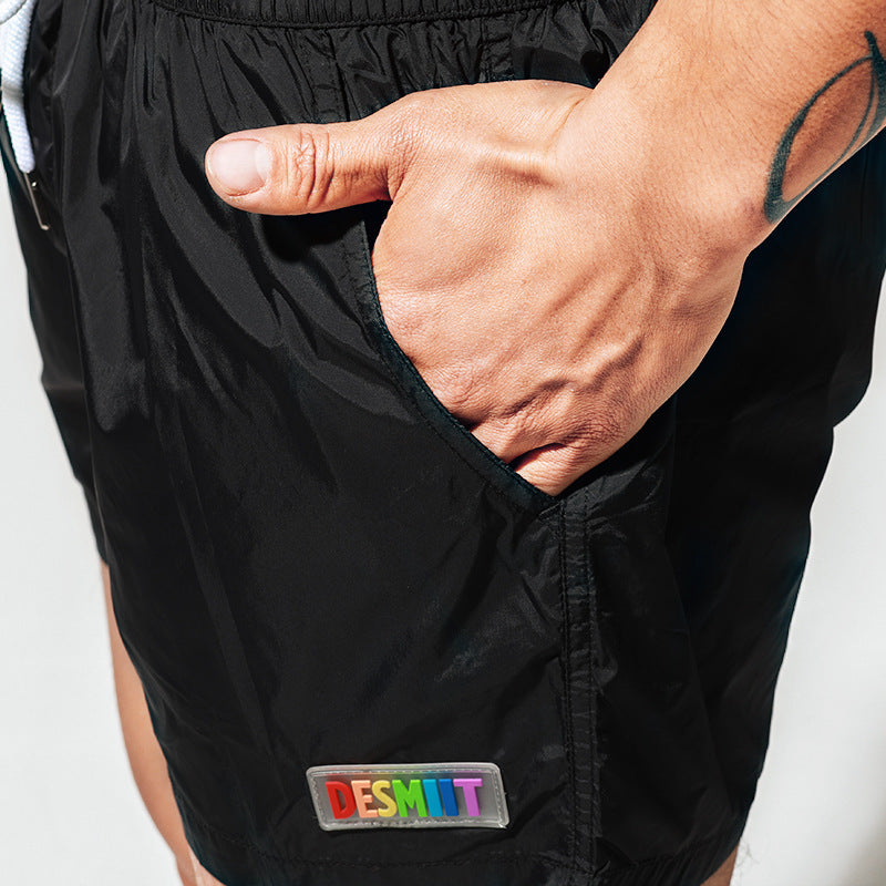 Beach Shorts Sports Loose Seaside Vacation Rainbow Swimming Shorts - iztia