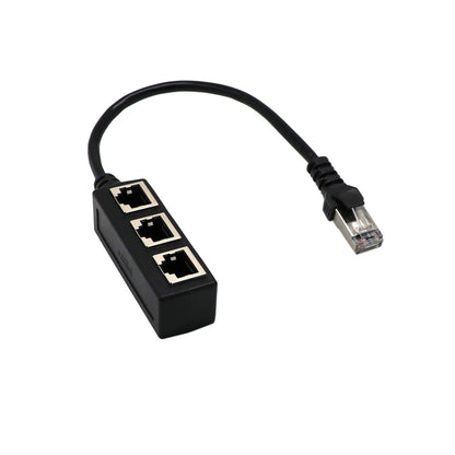 Network Cable Adapter Cable Connecting Line One Male 3 Bus CATE 6 Line - iztia