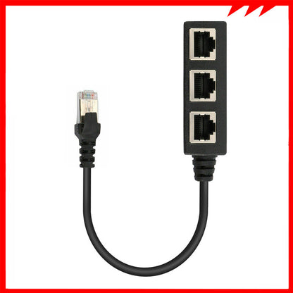 Network Cable Adapter Cable Connecting Line One Male 3 Bus CATE 6 Line - iztia