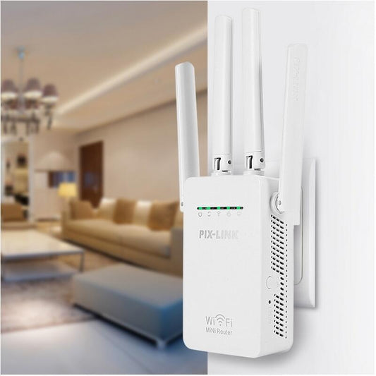 Four Antenna Wireless Router Repeater - iztia