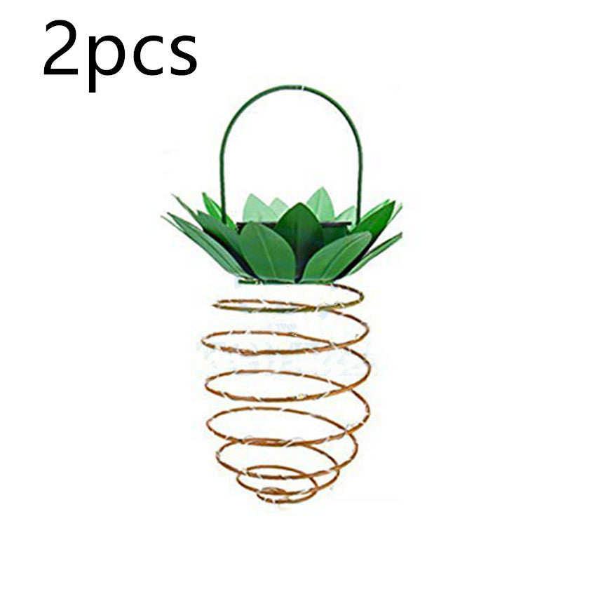 Outdoor Waterproof Garden Pineapple Solar Lights Path Lights Hanging Fairy Lights Solar Led Warm Fairy String Decor - iztia