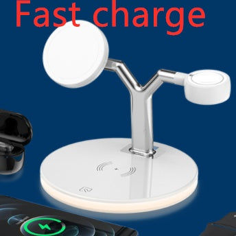 Compatible with Apple, 3 In 1 Magnetic Wireless Charger 15W Fast Charging Station For Magsafe Chargers - iztia