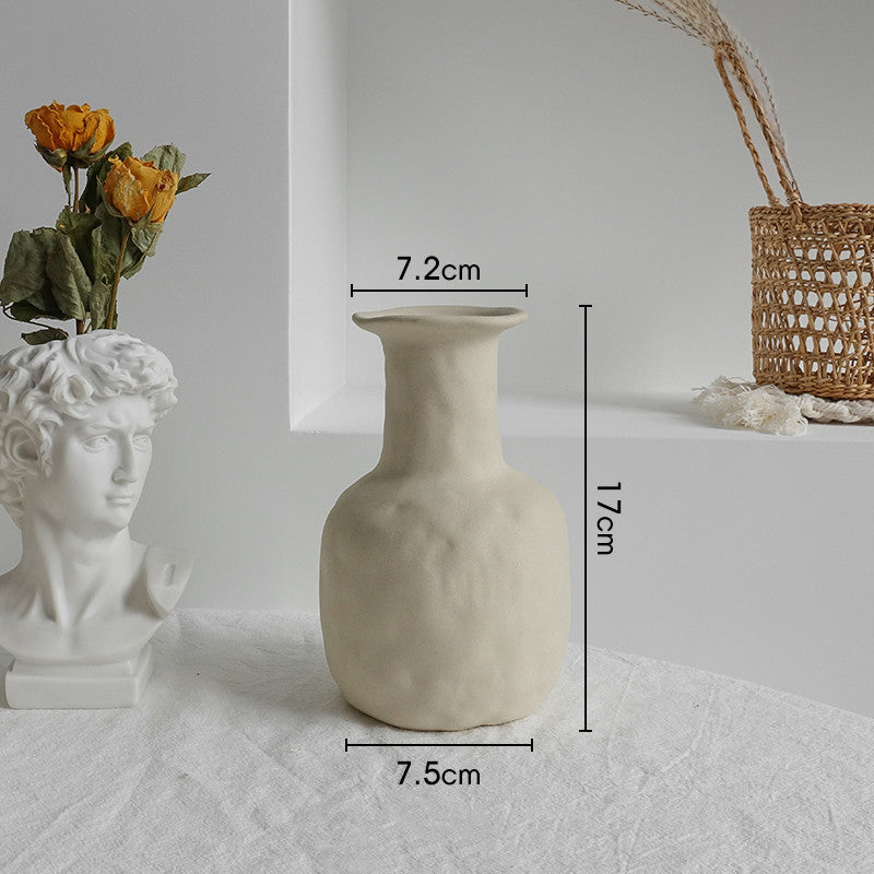 Simplicity Ceramic Vase Dry Flower Arrangement Home Decoration Ornament Living Room Display Art Vases - iztia