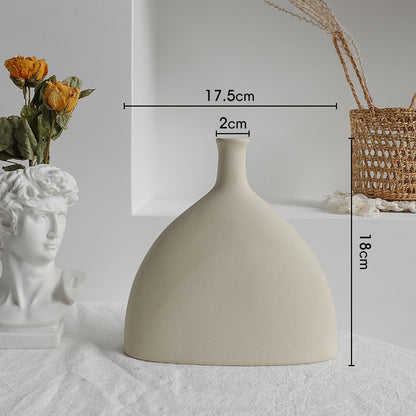 Simplicity Ceramic Vase Dry Flower Arrangement Home Decoration Ornament Living Room Display Art Vases - iztia