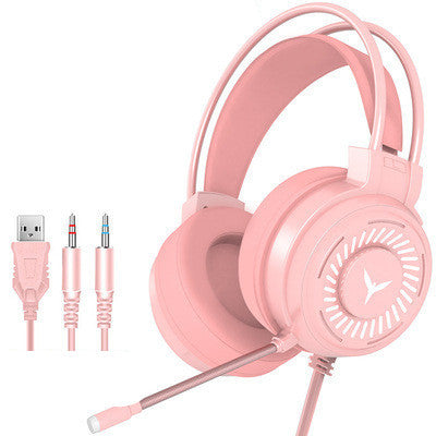 King G60 Gaming Headphones Gaming Wired 7.1 Channel Eating Chicken Desktop Computer Notebook Headset - iztia