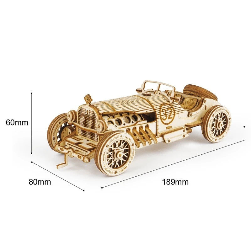 Car 3D Wooden Puzzle Game Assembly Racing Children's Toys - iztia