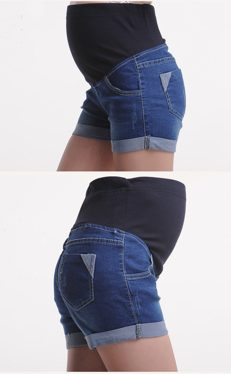 Maternity Denim Shorts - iztia