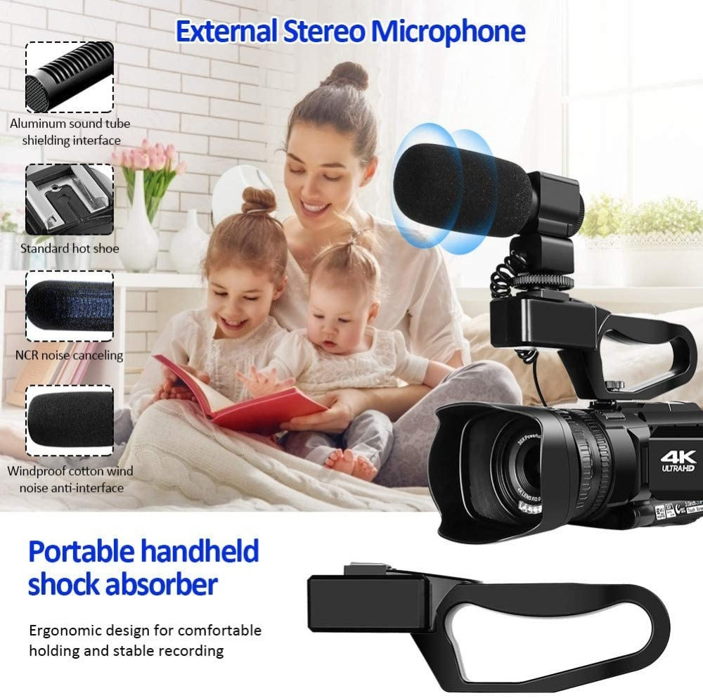 New Handheld High-Definition Digital Video Camera 4K Conference Camera Recorder Short Video Camera Dv - iztia