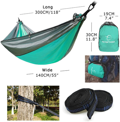 Backpacking Hammock - Portable Nylon Parachute Outdoor Double Hammock - iztia