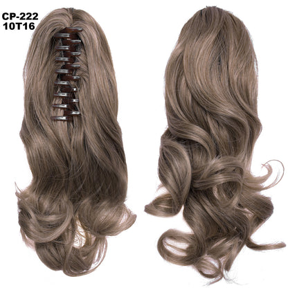 Long Wave Ponytail Wrap Around Ponytail Clip In Hair Headwear Gray Hairpiece Natural Extensions - iztia