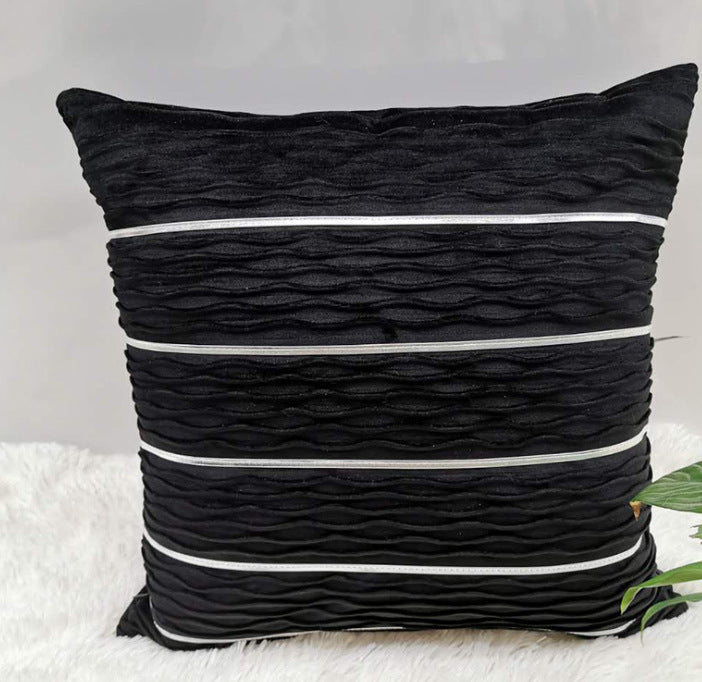 Simple Luxury Striped Velvet Pillow Cover Pillow Cushion Cover Pillow Case Covers for Sofa Flannel Velvet Sofa Cushion Cover - iztia