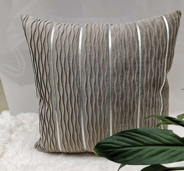 Simple Luxury Striped Velvet Pillow Cover Pillow Cushion Cover Pillow Case Covers for Sofa Flannel Velvet Sofa Cushion Cover - iztia